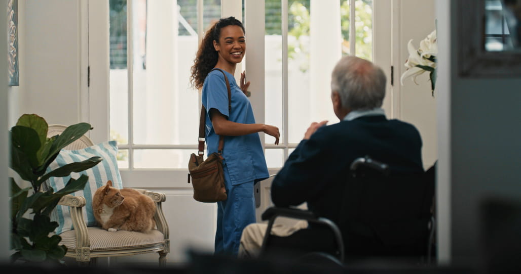 Nurse welcoming a patient at Parkinson Medical Hub